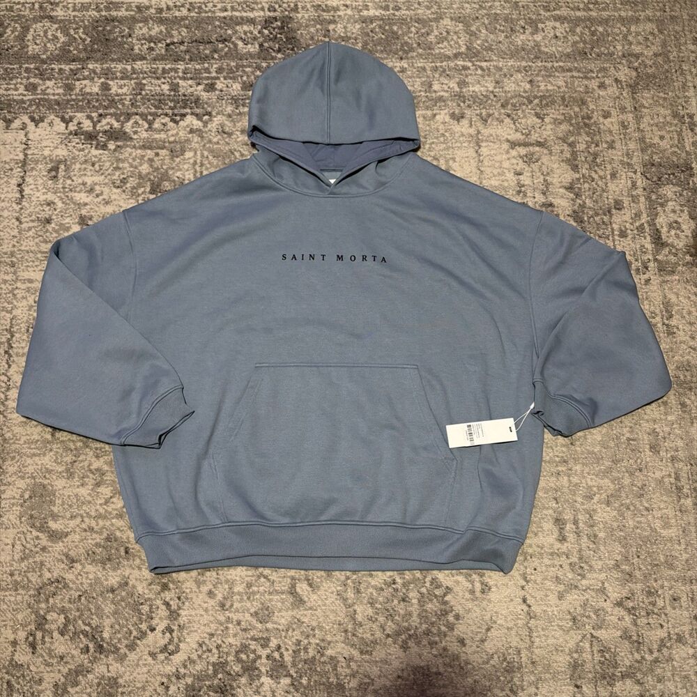 Saint Morta Conviction Boxy Hood Denim Blue 3XL